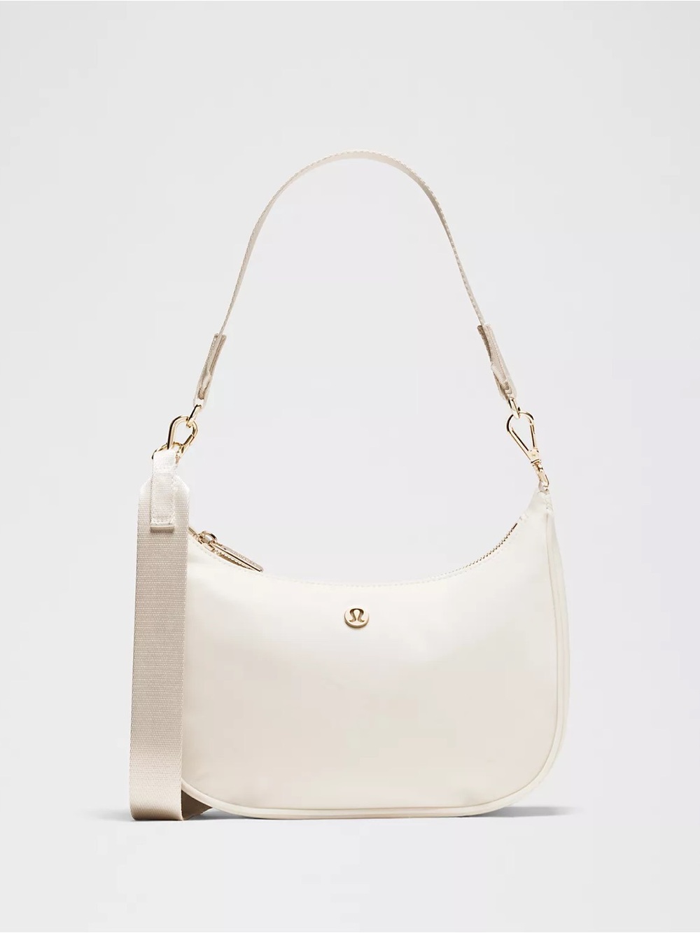 Lululemon City Essentials Small Shoulder Bag 3L- Light Ivory/Gold